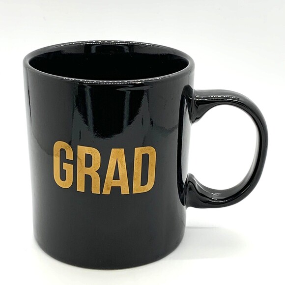 Gartner Studios Black Coffee Mug with Gold Foil 'GRAD' Gift Mug Cap Tassle 36706 - Picture 6 of 6